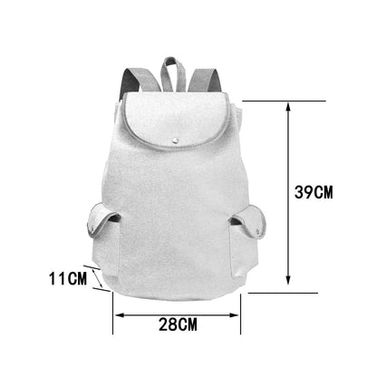 Dog Paw Print Backpack Drawstring Bags Linen Students Portable Cute Pug Printed