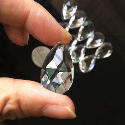 10PC 28MM Clear Angel Tear Crystal Suncatcher Austrian Crystal Chandelier Lamp