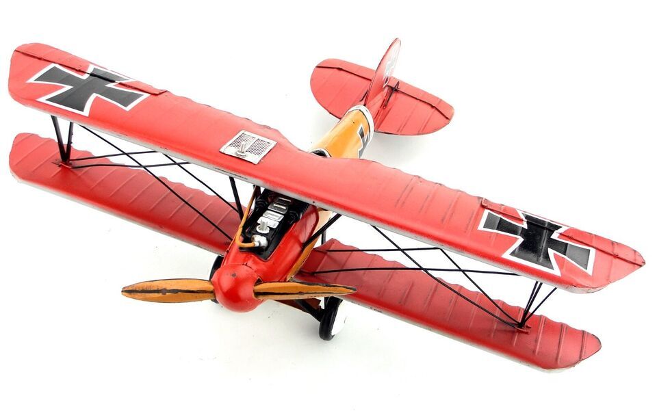 45CM Handmade Antique Germany Albatros D.V Fighter Tin Metal Reproduction Model