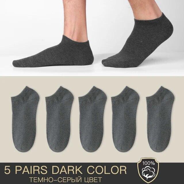 100% Thin Knit Breathable Cotton Boat Socks No Show Casual Fashion EU Size 39-44