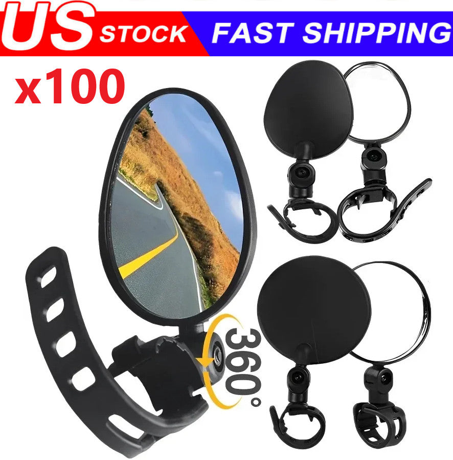 Bike Mirror Rotaty Round MTB Road Handlebar Bicycle Rear View Glass Cycling Lot