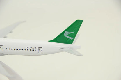 19CM Turkmenistan BOEING 777-200ER EZ-A779 Passenger Airplane Diecast Model