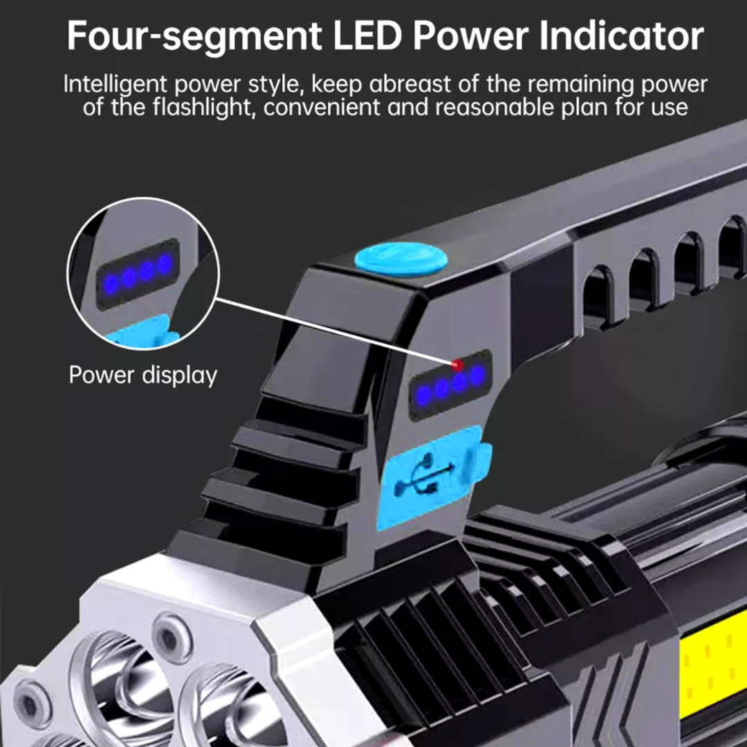Lamparas de Mano Recargables USB Linternas LED Alta Potencia 7000 High Lumens