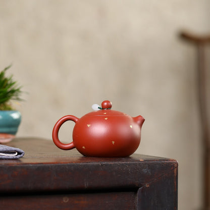 Full Handmade Xishi Pot Marked Real Yixing Zisha Dahongpao Clay Master Tea Pot