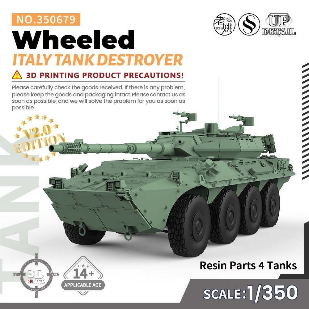 SSMODEL SS350679 1/350 Military Model Kit Italy Wheeled Tank Destroyer