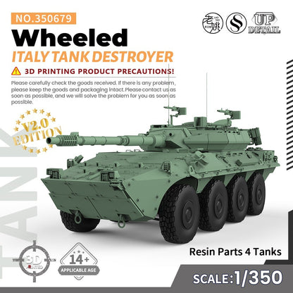 SSMODEL SS350679 1/350 Military Model Kit Italy Wheeled Tank Destroyer