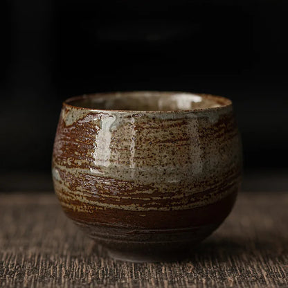1 Pc Handmade Ceramic Pottery Teacup Tea Bowl Cup Cup Chinese Teaware 70ml