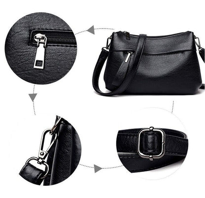 Women's Leather Shoulder Crossbody Bag Lady Satchel Tote Bag Messenger Large