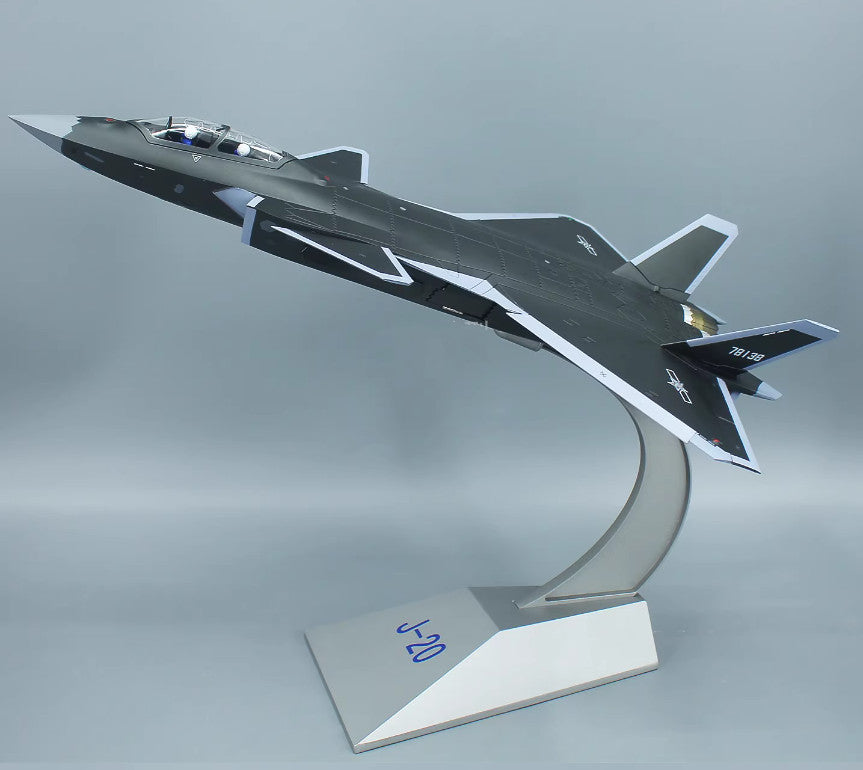 1:48 45CM J-20S Stealth Fighter Aircraft Plane Diecast Military Airplane Model