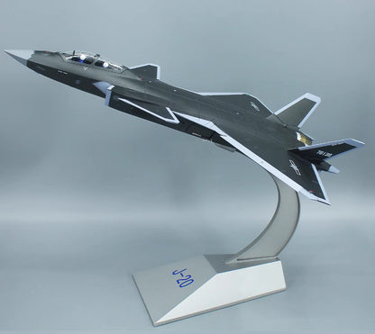 1:48 45CM J-20S Stealth Fighter Aircraft Plane Diecast Military Airplane Model