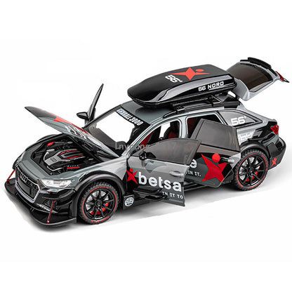 1/24 Audi RS6 Model Car Metal Diecast Toy Cars Boys Toys for Kids Gifts Gray