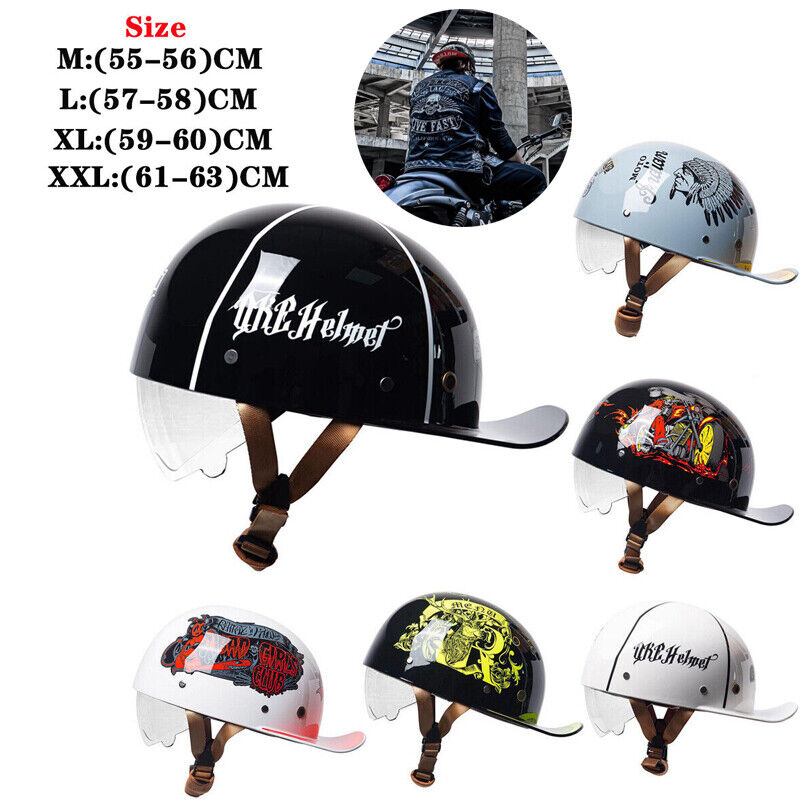 Motorcycle Duck Helmet Retro Helmets Baseball Cap Half Colorful Men Head Safety
