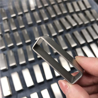Pure Titanium Belt Loop Keeper Strap Ring Men's Belt Buckle Matte Leather Craft