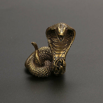 Pure Copper Zodiac Snake Creative Decorations Cobra Antique Play Bronze Tea Pet