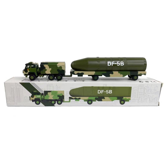 1/100 21cm Dongfeng 5B Missile Vehicle Military Model Simulation Collection A