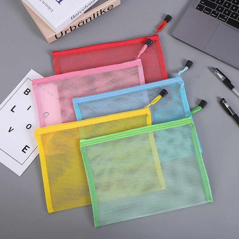Transparent Nylon Mesh Bag Makeup Cosmetic Storage Purse Zipper Travel Organizer