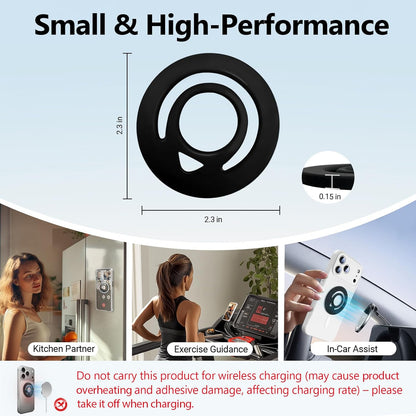 Double Sided Magnetic Silicone Ring Grip Phone Holder, Soft and Portable, Strong