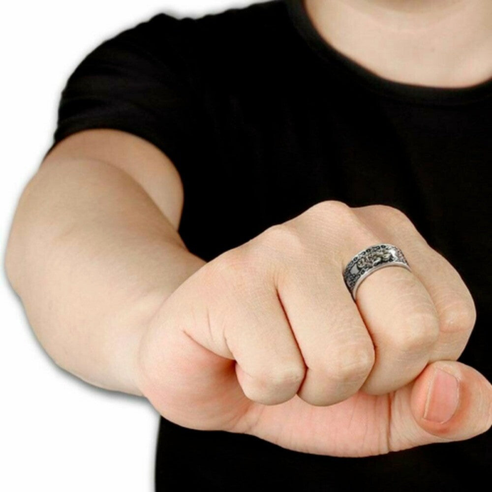 Adjustable Pixiu Wealth Luck Fengshui Women Men Healing Reiki Ring Xmas Gifts