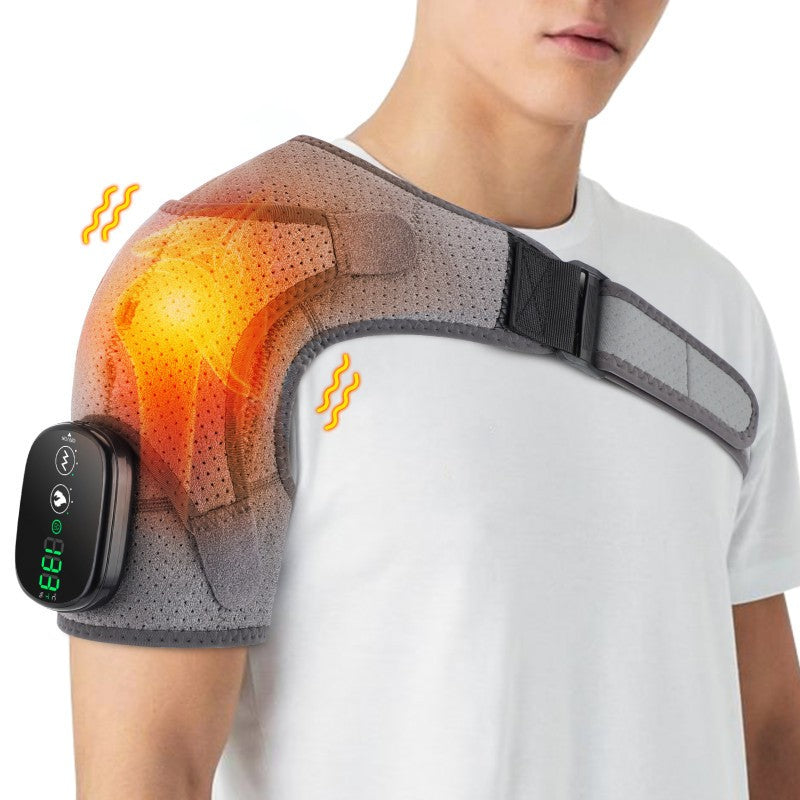 Electric Heated Shoulder Massager with Vibration Massage Brace Joint Pain Relief