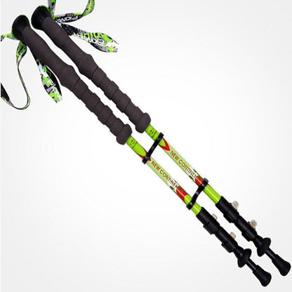 1pc/pair Carbon Fiber Nordic Walking Cane Trekking Pole Telescopic Sticks Green