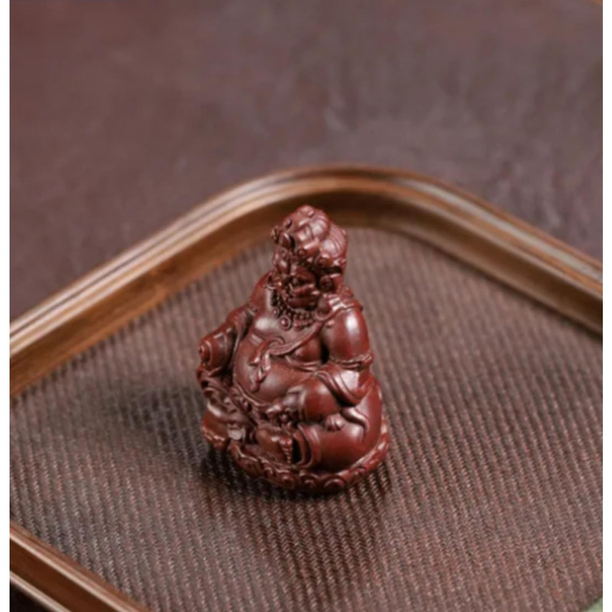 Handmade God of Wealth Tea Pet 8cm 3.2in Zen Buddhist Ornament Tea Ceremony
