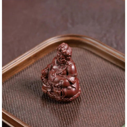 Handmade God of Wealth Tea Pet 8cm 3.2in Zen Buddhist Ornament Tea Ceremony