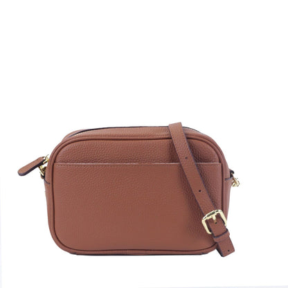 Genuine Leather Pebble Pattern Shoulder Bag Small Square Messenger Bags Purse