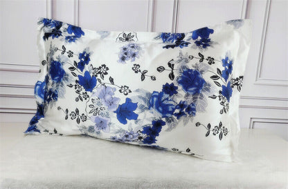 Mulberry Silk Pillowcase 25 Momme Floral Design Luxury Sleep Comfortable Smooth