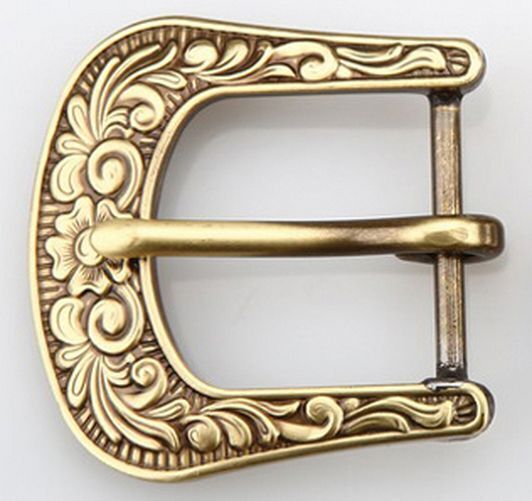 Men Belts Buckle Pin 35 40mm Inner Width Solid Brass Copper Carved Leather Craft