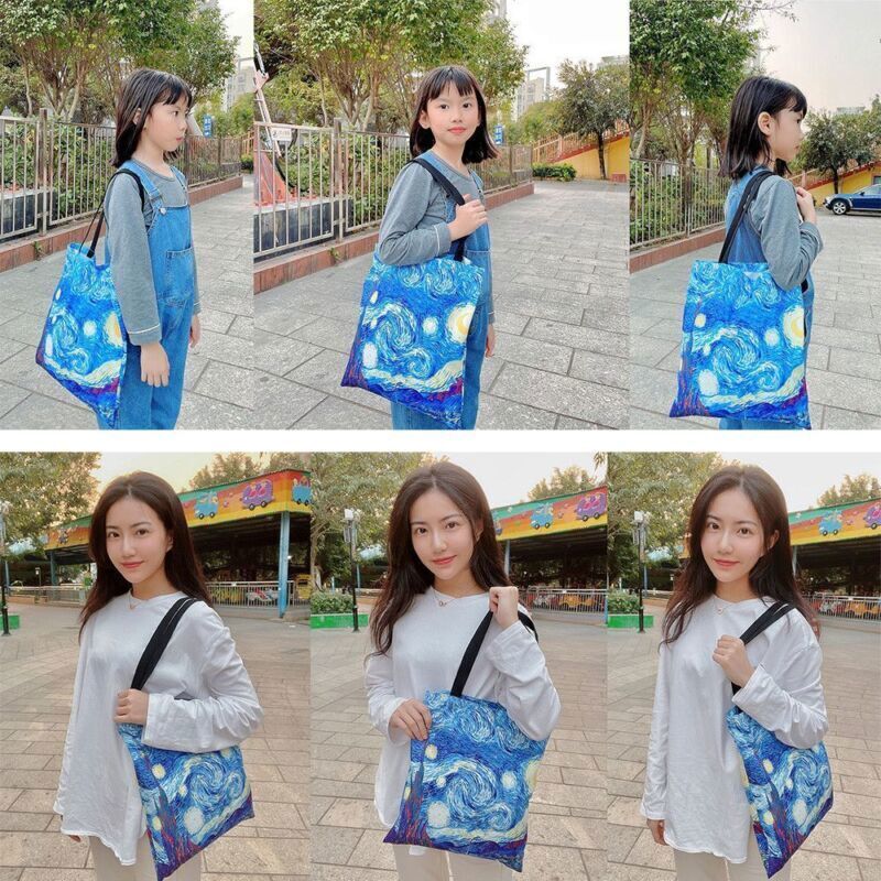 Harajuku Van Gogh Canvas Shoulder Bag Eco Shopping Bag Shopper Bag Tote Bag