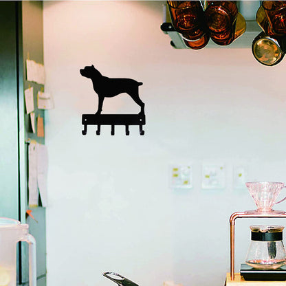 Cane Corso Dog Key Rack & Leash Hanger - 9 inch Wide Metal Wall Art