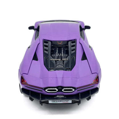 1/24 Lamborghini Revuelto Model Car Diecast Toy Cars Boys Toys for Kids Purple