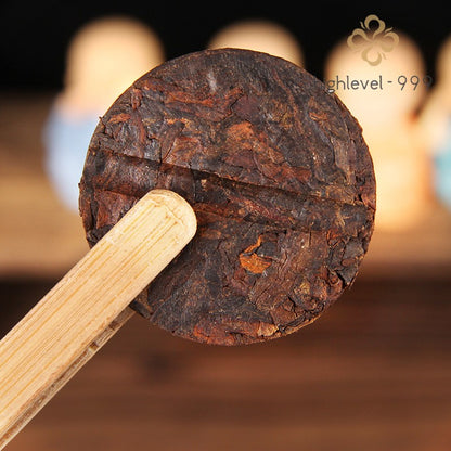 500g Ripe Pu'er Small Tea Cake Yunnan Laobanzhang Aged Chenxiang Compressed