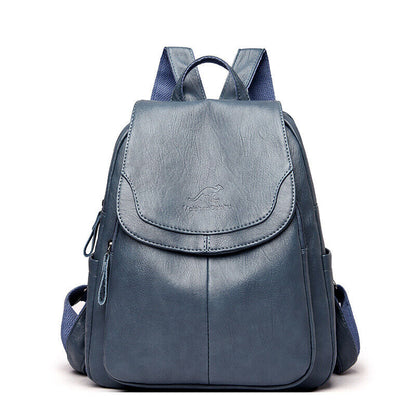 Premium PU Leather Backpack Women Vitange Satchel Rucksack Travel Shoulder Bag