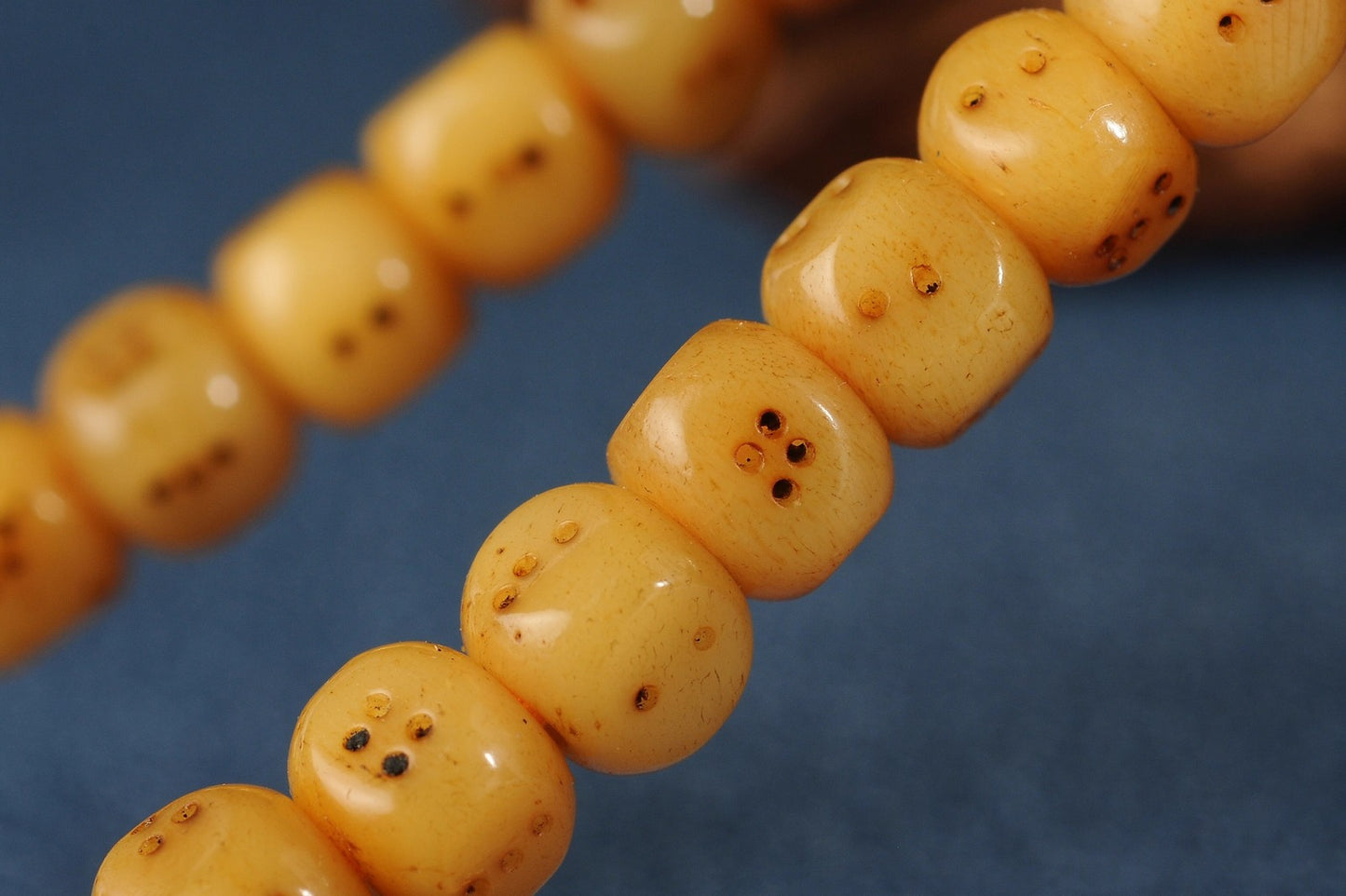 Handmade Tibetan Yak Bone Dice Beads Mala Prayer Beads for Meditation