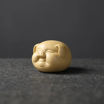 Tea Pet Purple Clay Lovely Pig Ornament Small Tea Pets Tea Table