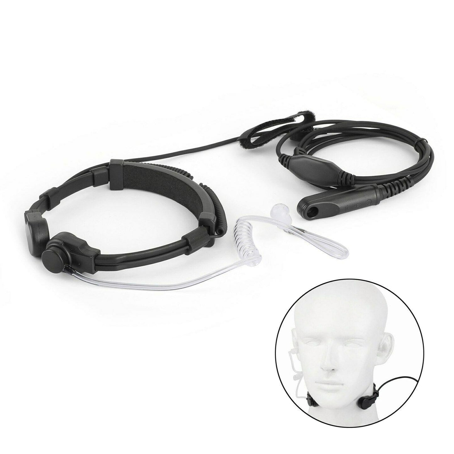 Acoustic Tube Throat Vibration Mic Headset For Baofeng UV-9R Plus BF-9700 GT-3WP
