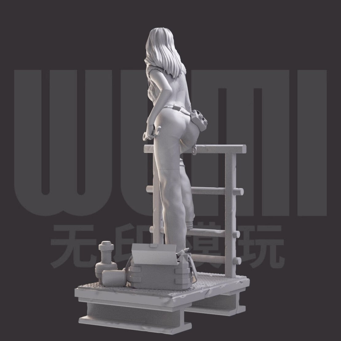 1/24 resin figures model Engineering Team Girl Unassembled Unpainted