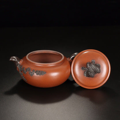 Chinese Yixing Zisha Clay Handmade Exquisite Teapot（纳财 底款：蒋蓉）