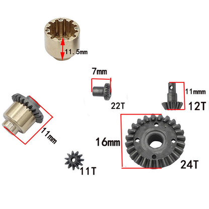 Durable Metal Upgrade Differential Gear Case For FMS 1/24 FCX24 RC Car
