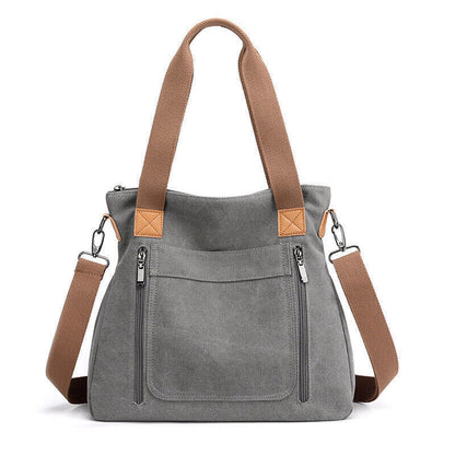 Women's Canvas Choulder Bag Casual Fashion Large Capacity Cross-body Bag