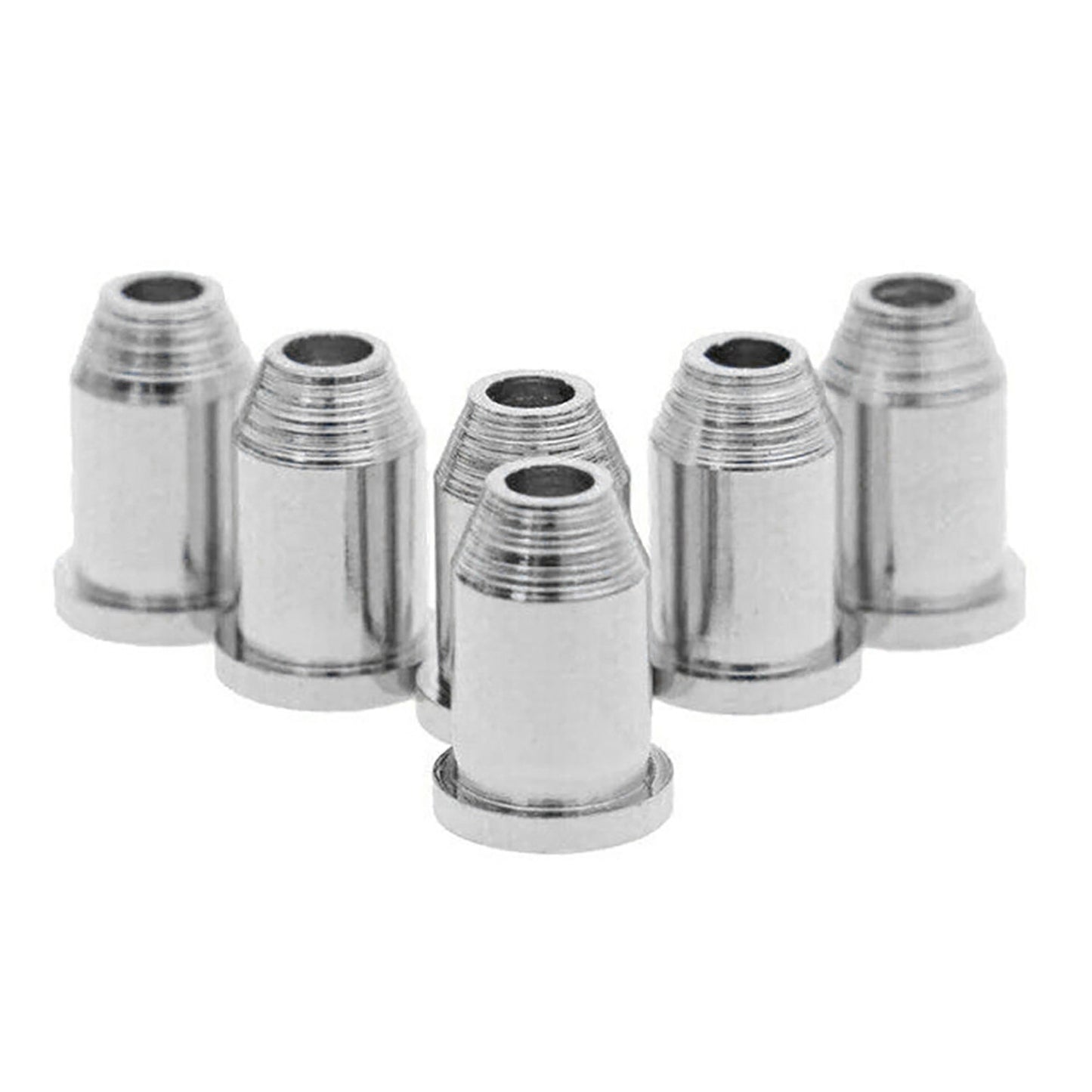6PCS Guitar Through Body Ferrules Replacement Metal String Bushing For Electric