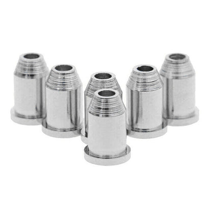 6PCS Guitar Through Body Ferrules Replacement Metal String Bushing For Electric