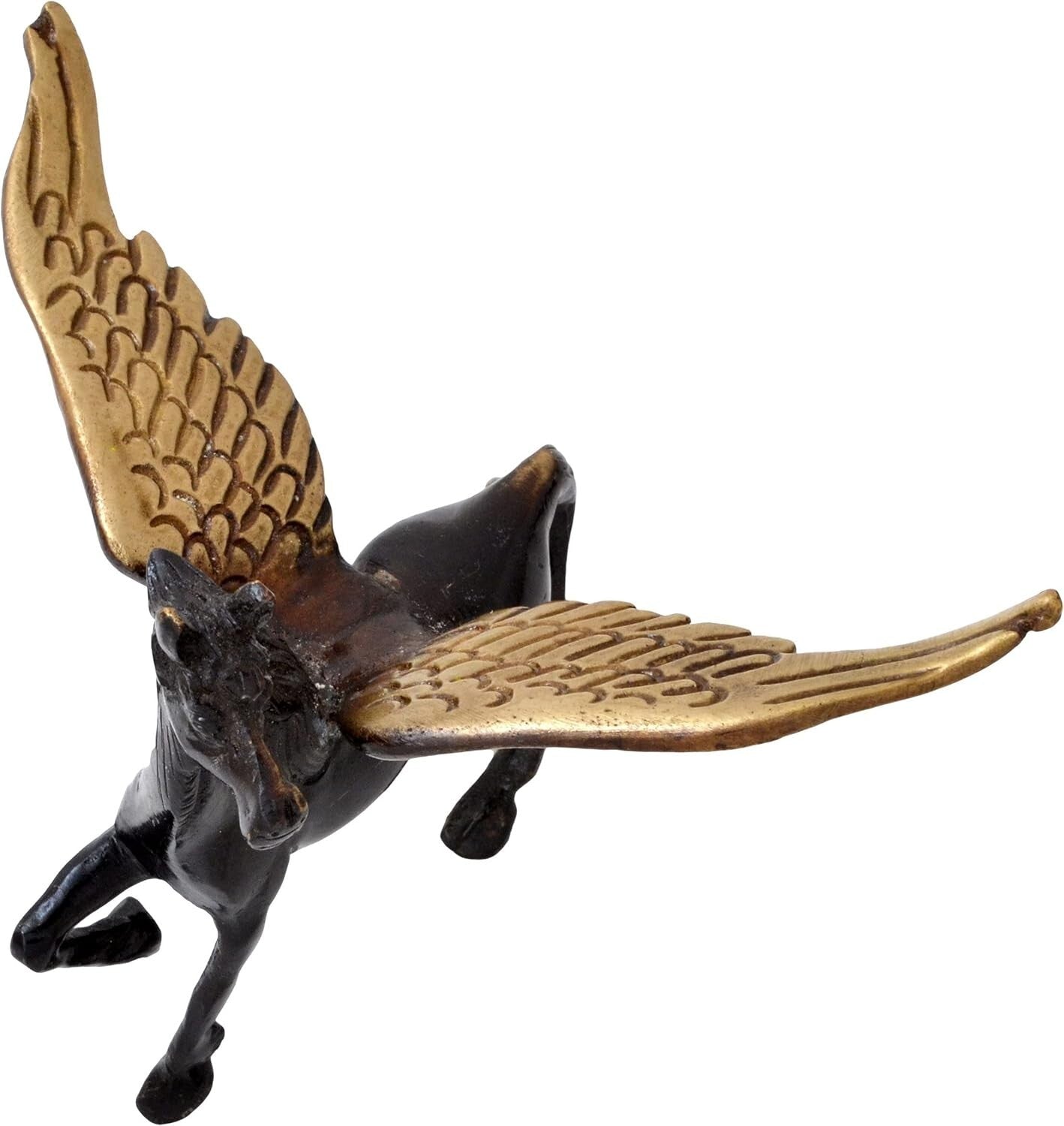 Flying Angel Brass Running Horse Showpiece for Home Decor Feng Shui Statue Idol