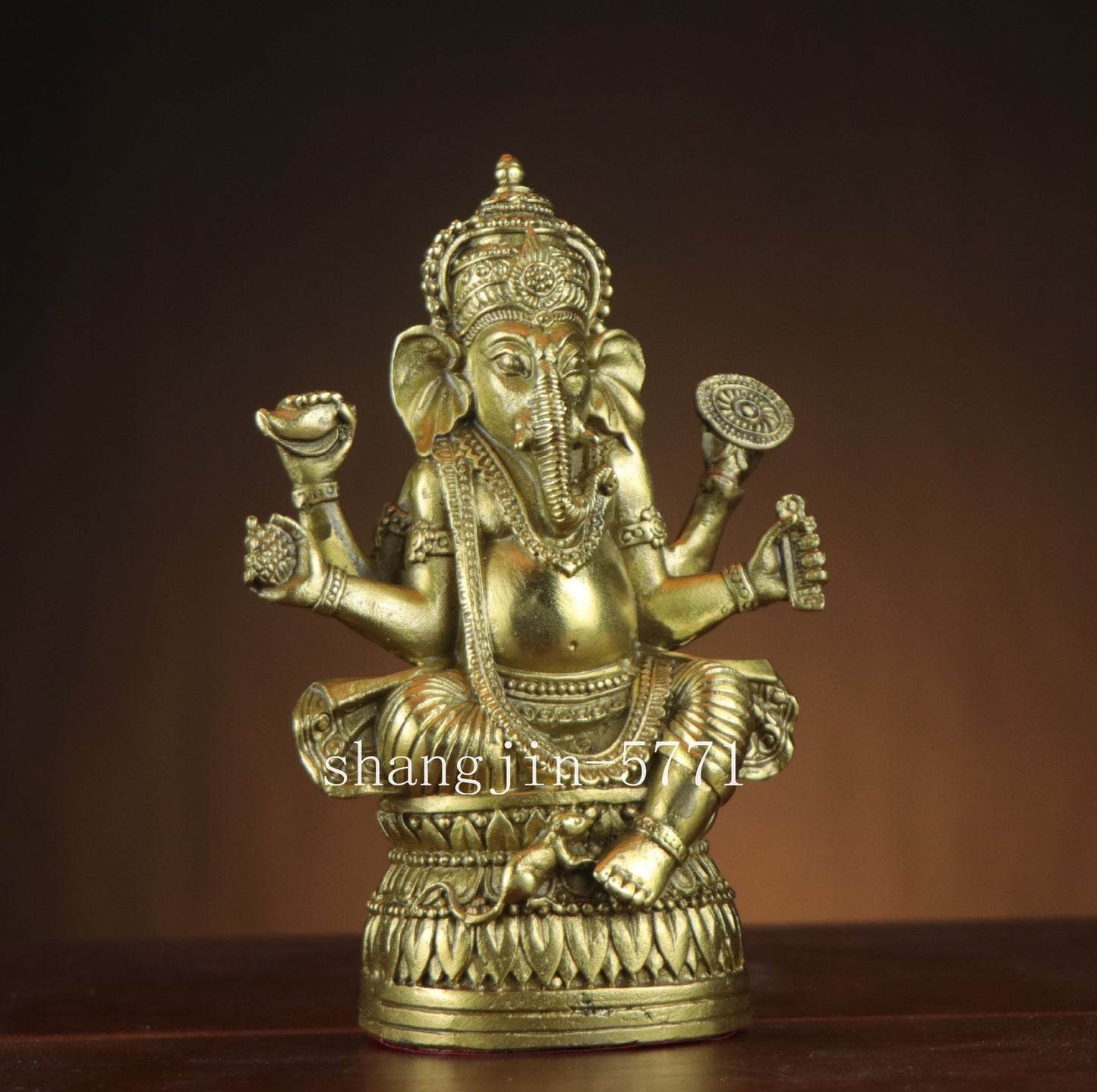 Tibetan Buddhism Brass Ganesha Ganapati Ganesh Lord God Elephant Buddha Statue