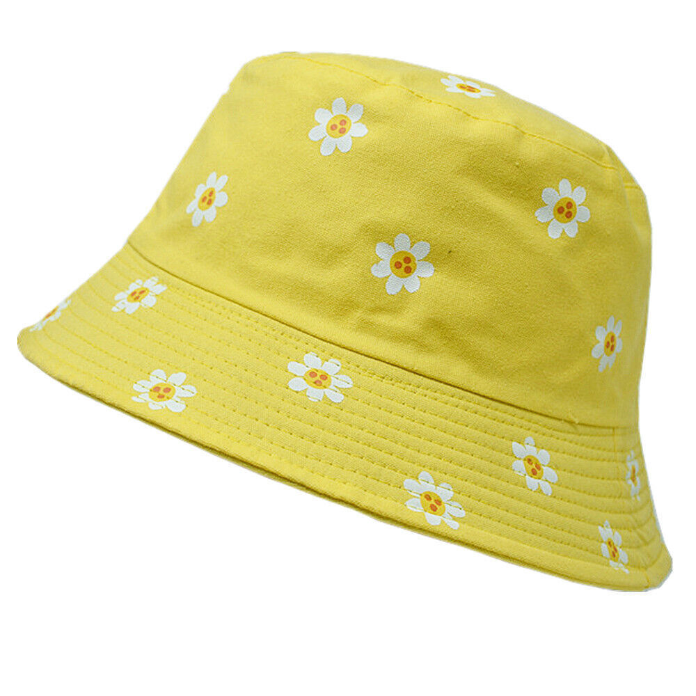 Unisex 100% Cotton Bucket Hat Boonie Hunting Fishing Outdoor Reversible Cap