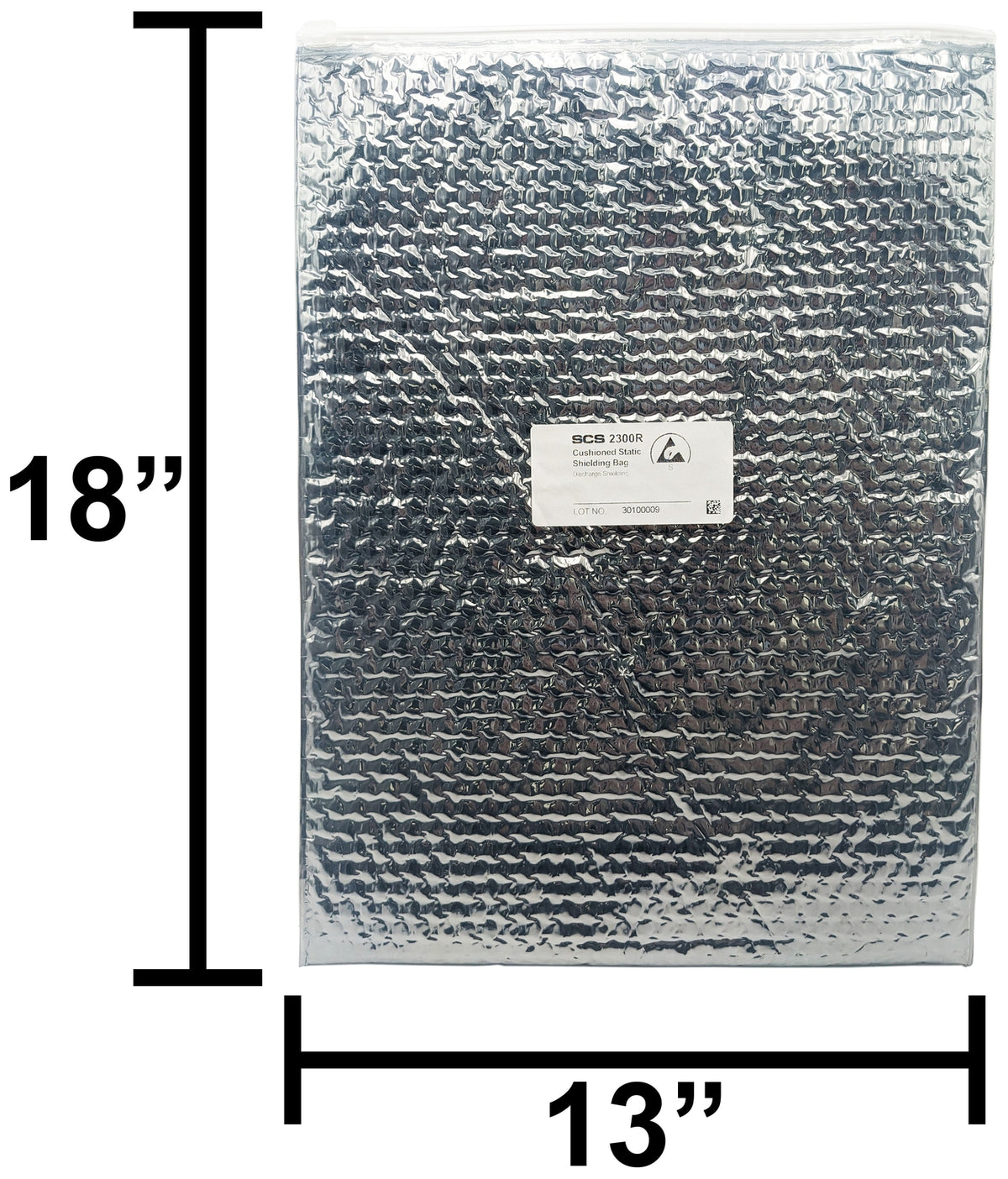 50 Pack 13"x18" Resealable Cushioned Static Shielding Bags, Lightweight ESD