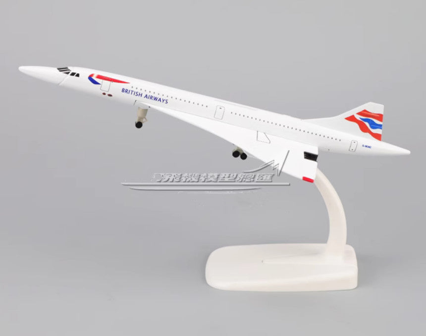 20CM BRTISH AIRWAYS Concorde Commercial Plane Airplane Diecast Aircraft Model