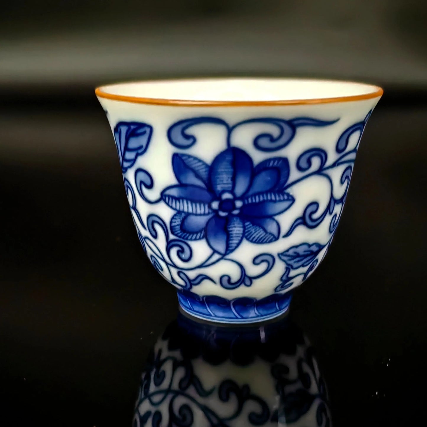 Chinese Tea Cup Ceramic Beautiful Unusual Porcelain Jingdezhen Ceremony