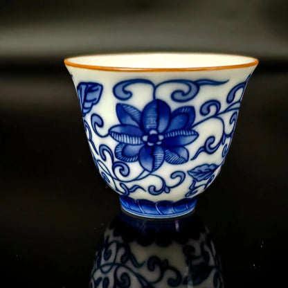 Chinese Tea Cup Ceramic Beautiful Unusual Porcelain Jingdezhen Ceremony